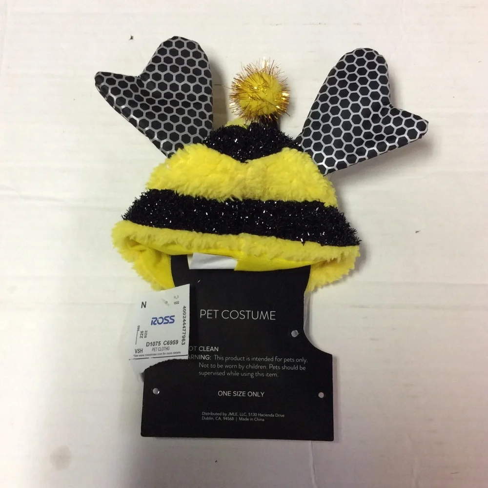 Cat Halloween Bee Hat Wooly Wonkz Cat Toys
